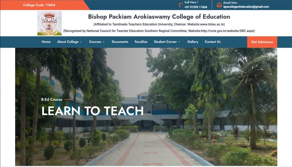 Bishop Packiam Arokiaswamy College of Education